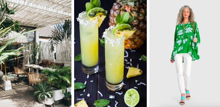 Patio Party Themes, Signature Drinks and Alembika Outfit Pairings